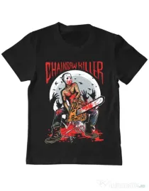 Tricou ADLER copil Chainsaw killer Negru