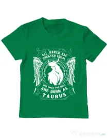 Tricou ADLER copil The best women are born as Taurus Verde mediu