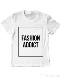 Tricou ADLER copil Fashion addict Alb