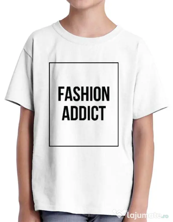 Tricou ADLER copil Fashion addict Alb