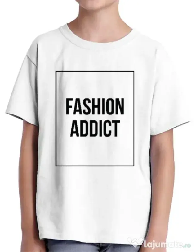 Tricou ADLER copil Fashion addict Alb