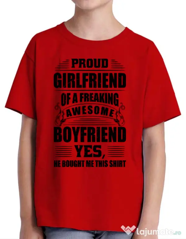 Tricou ADLER copil Proud girlfriend Rosu