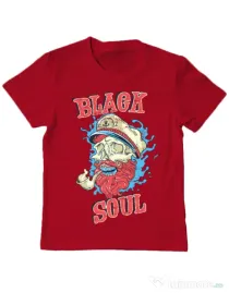 Tricou ADLER copil Black soul Rosu