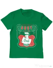 Tricou ADLER copil Ahoy sailor Verde mediu