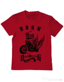 Tricou ADLER copil Born to ride Rosu