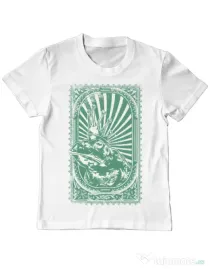 Tricou ADLER copil Frog king Alb