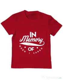Tricou ADLER copil In memory of when I cared Rosu