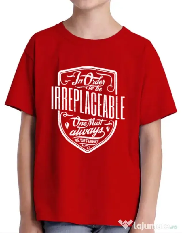 Tricou ADLER copil Irreplaceable Rosu