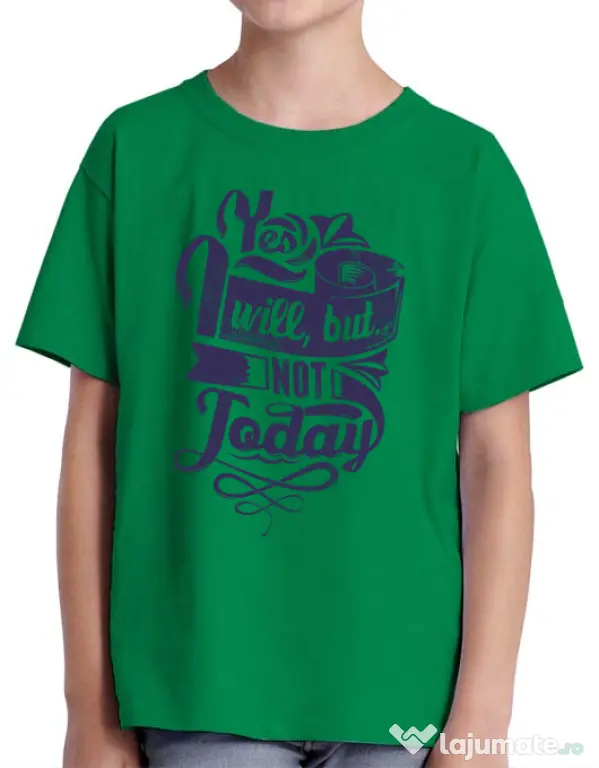 Tricou ADLER copil Not today Verde mediu