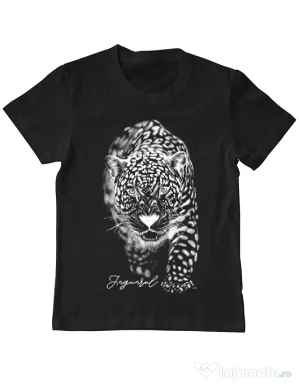 Tricou ADLER copil Jaguarul Alb Negru