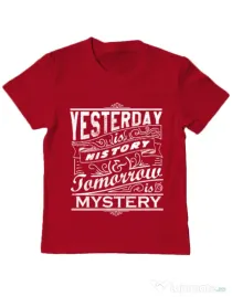 Tricou ADLER copil Yesterday is history Rosu