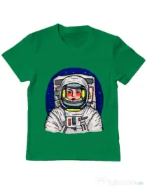 Tricou ADLER copil I need some space Verde mediu
