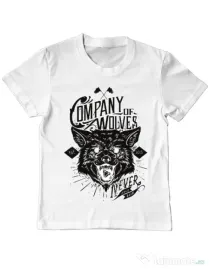 Tricou ADLER copil Company of wolves Alb