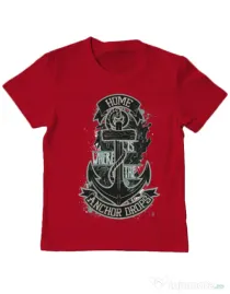 Tricou ADLER copil The anchor drops Rosu