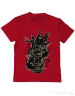 Tricou ADLER copil Actions speak louder Rosu