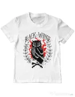 Tricou ADLER copil Black wings Alb