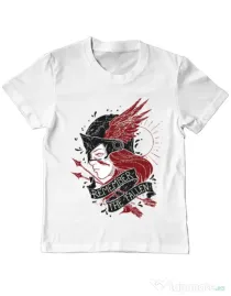 Tricou ADLER copil Remember the fallen Alb