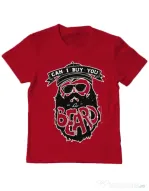 Tricou ADLER copil Can i buy you a beard Rosu
