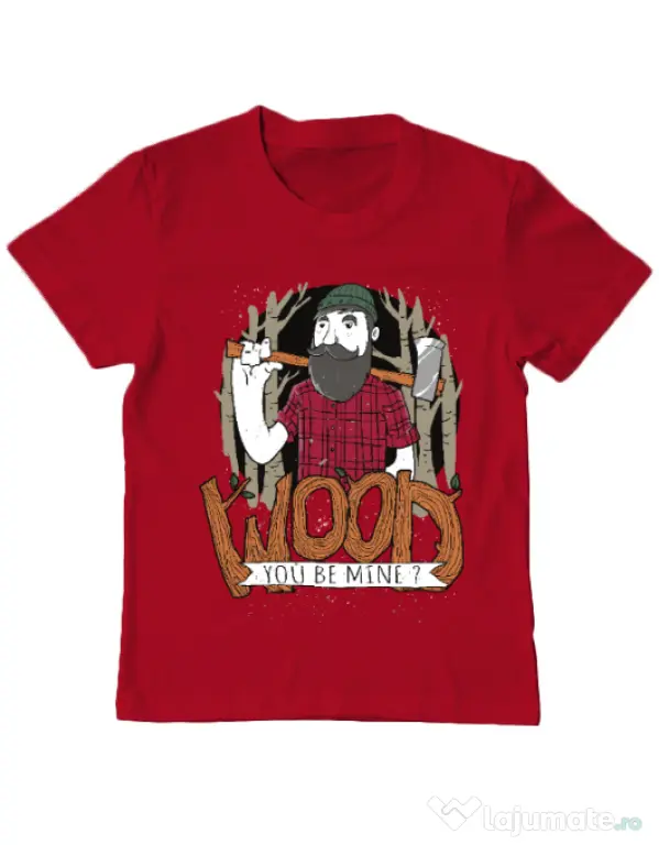 Tricou ADLER copil Wood you be mine Rosu
