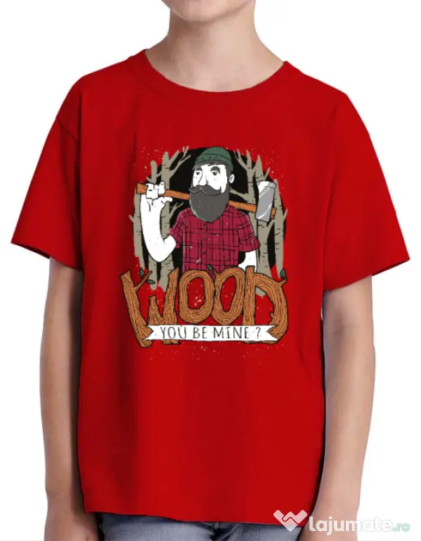 Tricou ADLER copil Wood you be mine Rosu