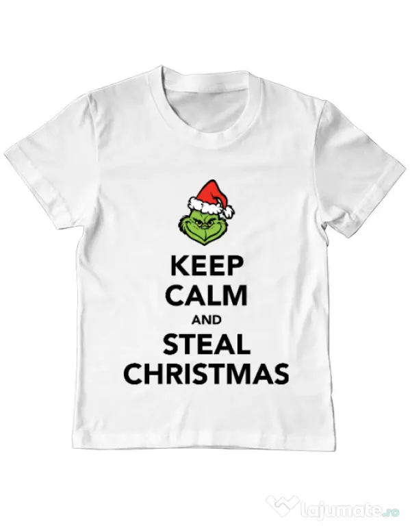 Tricou ADLER copil Steal Christmas Alb