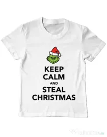 Tricou ADLER copil Steal Christmas Alb