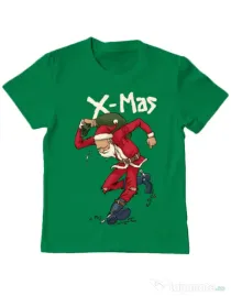 Tricou ADLER copil Santa Skank Kid Verde mediu
