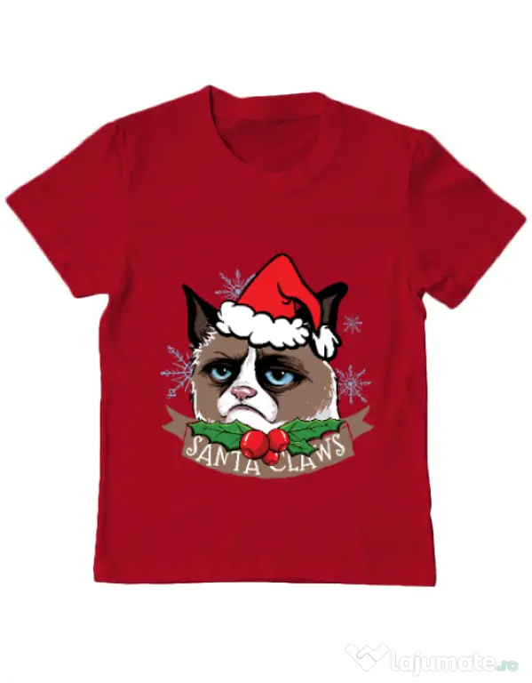 Tricou ADLER copil Santa Claws Rosu