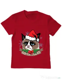 Tricou ADLER copil Santa Claws Rosu