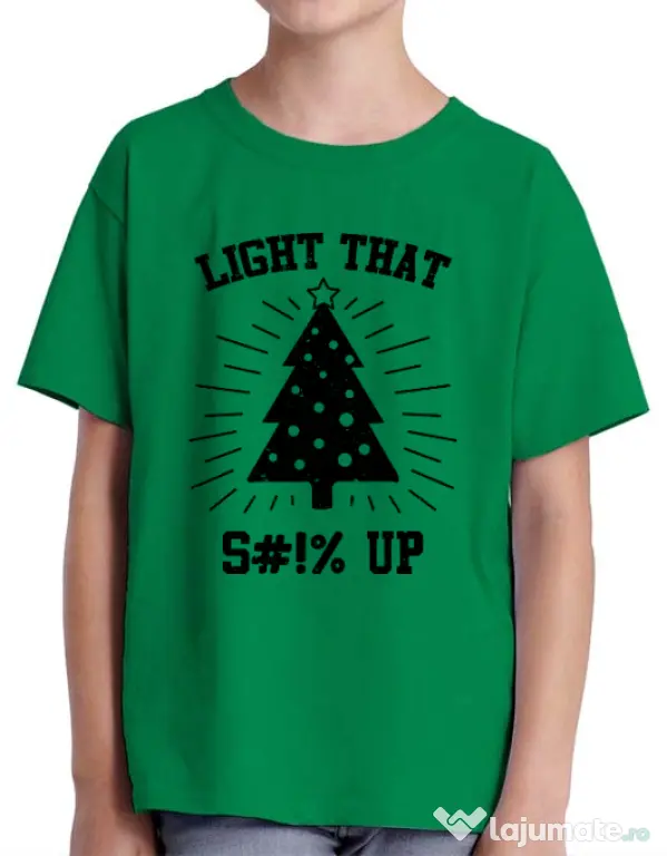 Tricou ADLER copil Light that up Verde mediu