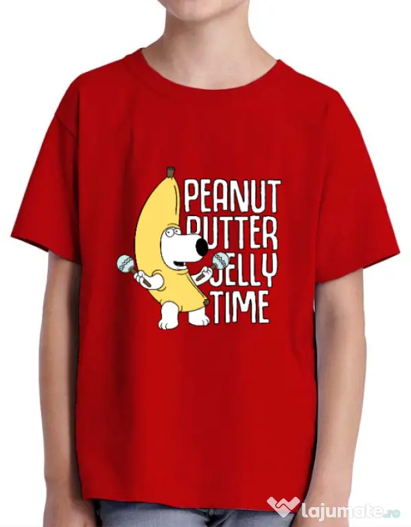 Tricou ADLER copil Peanut butter jelly time Rosu