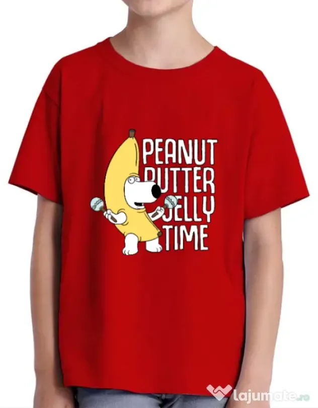 Tricou ADLER copil Peanut butter jelly time Rosu