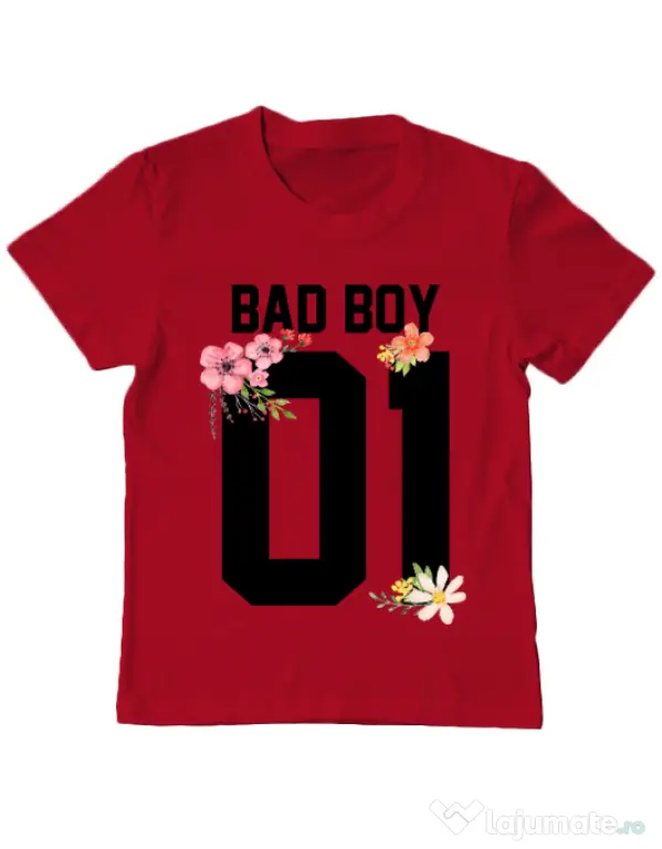 Tricou ADLER copil Bad boy Rosu