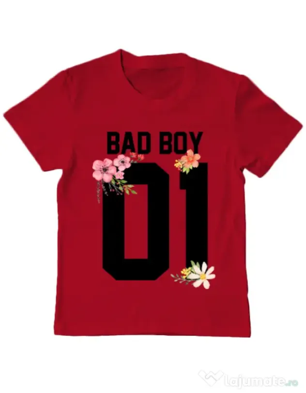 Tricou ADLER copil Bad boy Rosu