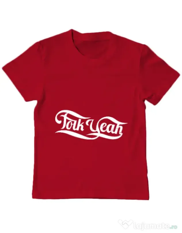 Tricou ADLER copil Folk yeah Rosu