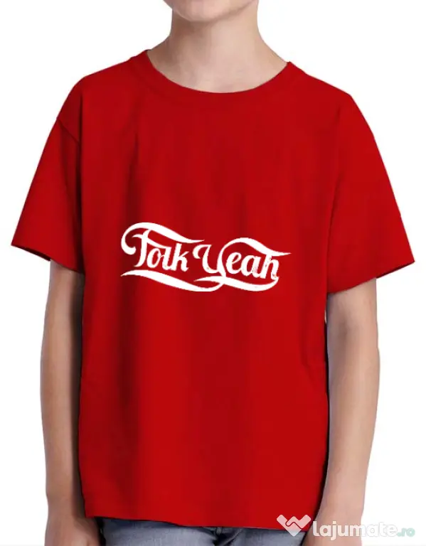 Tricou ADLER copil Folk yeah Rosu