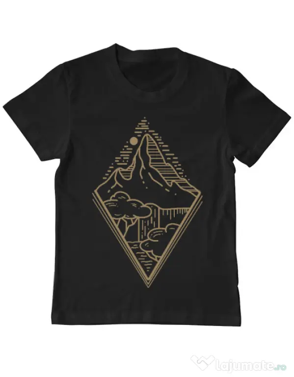 Tricou ADLER copil Mountain waterfall Negru