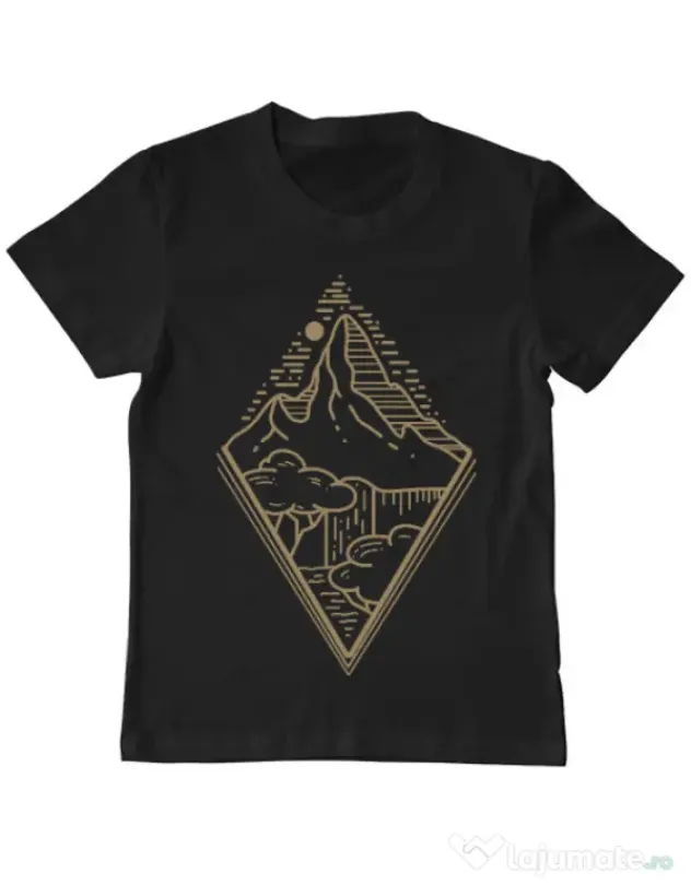Tricou ADLER copil Mountain waterfall Negru