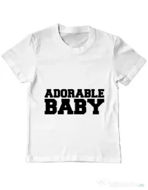 Tricou ADLER copil Adorable baby Alb