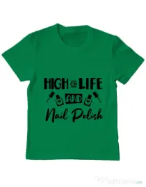 Tricou ADLER copil High on life Verde mediu
