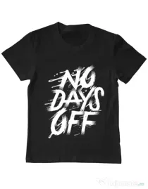 Tricou ADLER copil No days off Negru