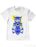 Tricou ADLER copil Owl Alb
