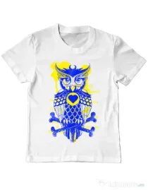 Tricou ADLER copil Owl Alb