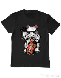 Tricou ADLER copil Maneki trooper Negru