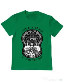 Tricou ADLER copil Sunset chill Verde mediu