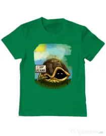 Tricou ADLER copil I stay home Verde mediu