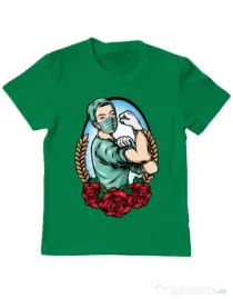 Tricou ADLER copil Rockabilly Nurse Verde mediu