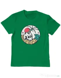 Tricou ADLER copil Skull and beach Verde mediu