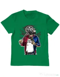 Tricou ADLER copil Suicide gas mask Verde mediu