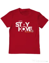 Tricou ADLER copil Stay home Rosu